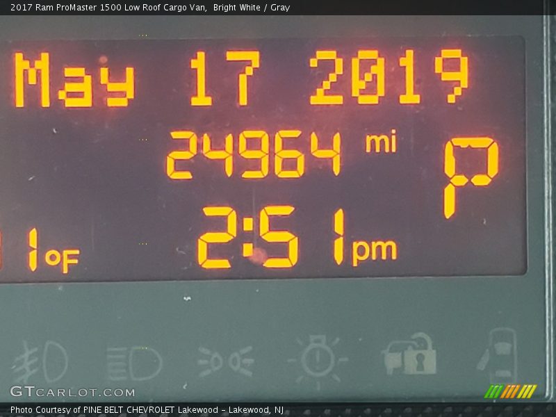 Bright White / Gray 2017 Ram ProMaster 1500 Low Roof Cargo Van