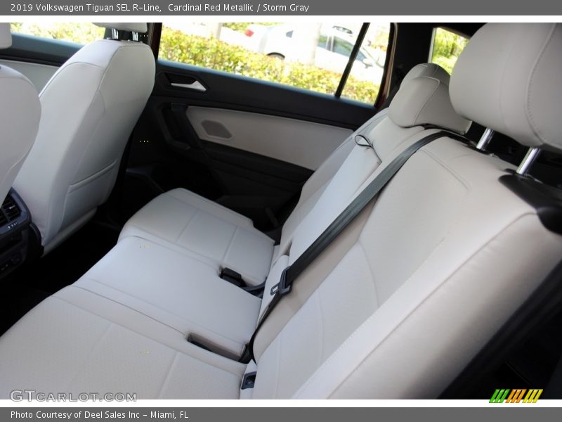 Cardinal Red Metallic / Storm Gray 2019 Volkswagen Tiguan SEL R-Line