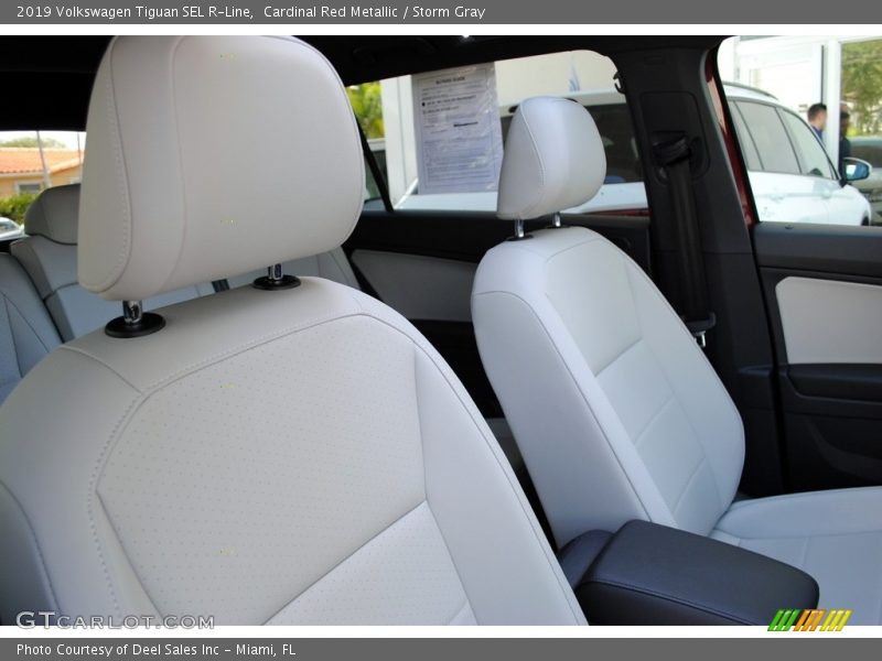 Cardinal Red Metallic / Storm Gray 2019 Volkswagen Tiguan SEL R-Line