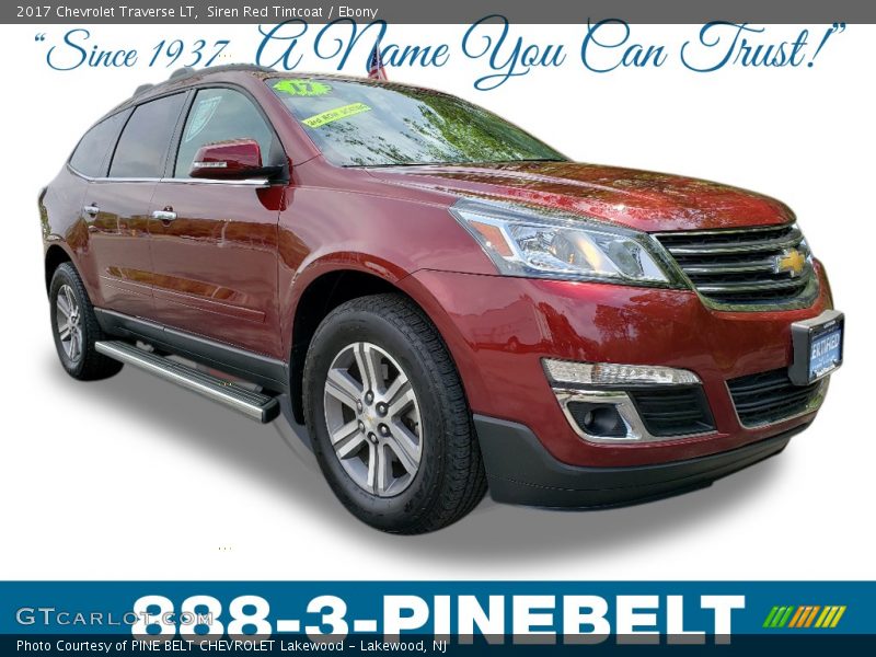 Siren Red Tintcoat / Ebony 2017 Chevrolet Traverse LT