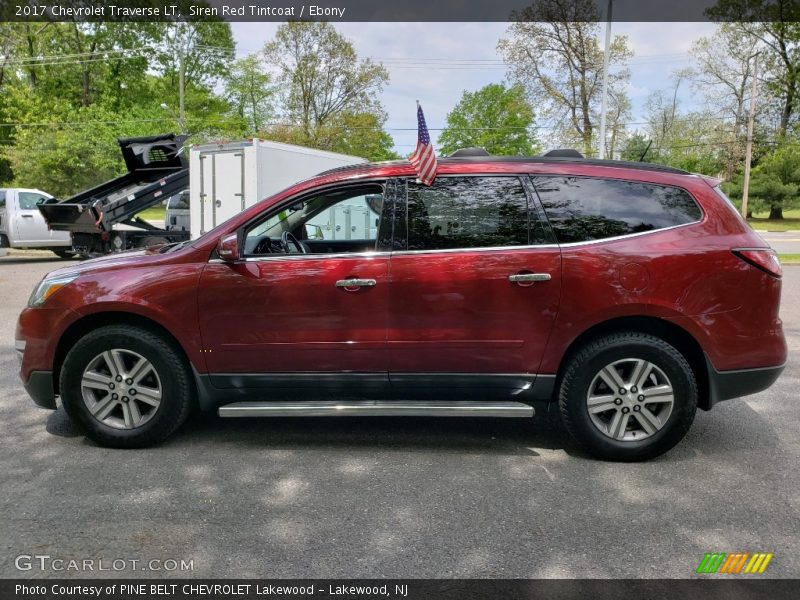 Siren Red Tintcoat / Ebony 2017 Chevrolet Traverse LT