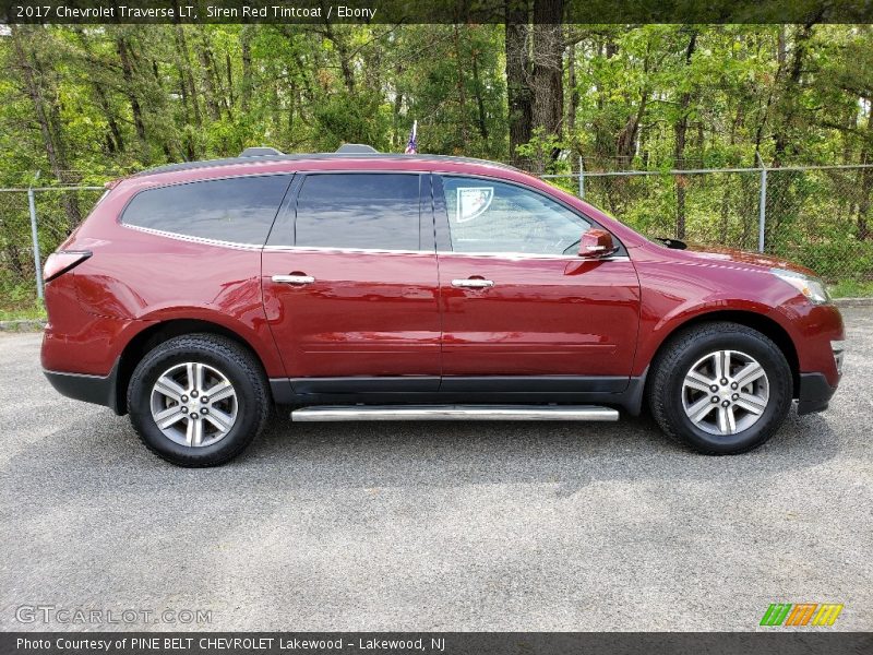 Siren Red Tintcoat / Ebony 2017 Chevrolet Traverse LT