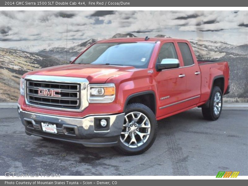 Fire Red / Cocoa/Dune 2014 GMC Sierra 1500 SLT Double Cab 4x4