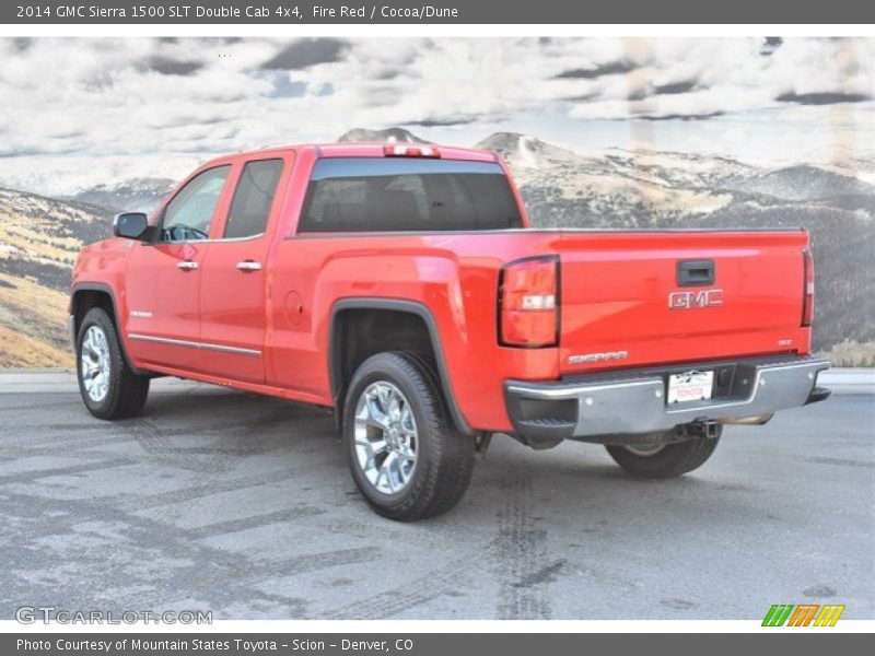 Fire Red / Cocoa/Dune 2014 GMC Sierra 1500 SLT Double Cab 4x4