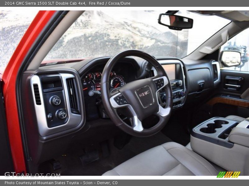 Fire Red / Cocoa/Dune 2014 GMC Sierra 1500 SLT Double Cab 4x4