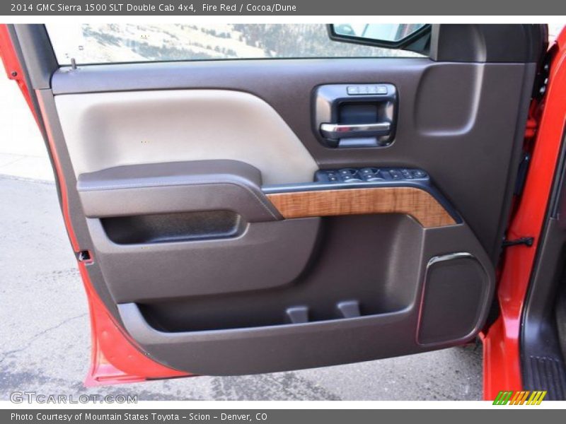 Fire Red / Cocoa/Dune 2014 GMC Sierra 1500 SLT Double Cab 4x4