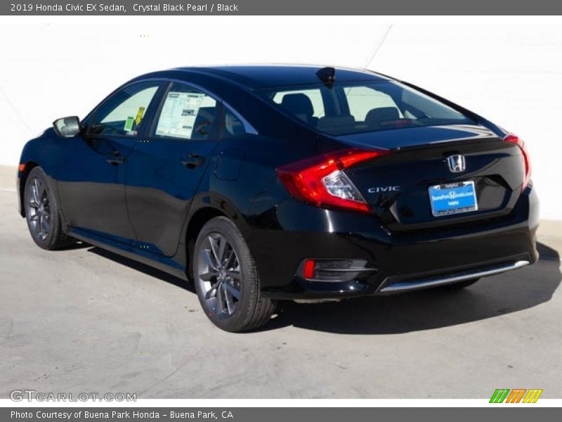 Crystal Black Pearl / Black 2019 Honda Civic EX Sedan