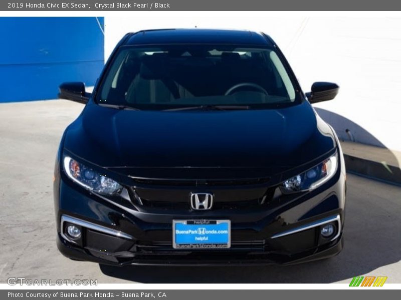 Crystal Black Pearl / Black 2019 Honda Civic EX Sedan