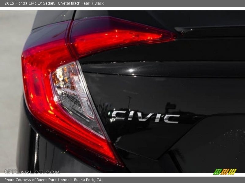 Crystal Black Pearl / Black 2019 Honda Civic EX Sedan