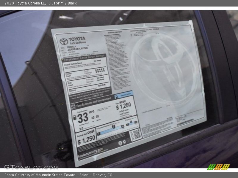 Blueprint / Black 2020 Toyota Corolla LE