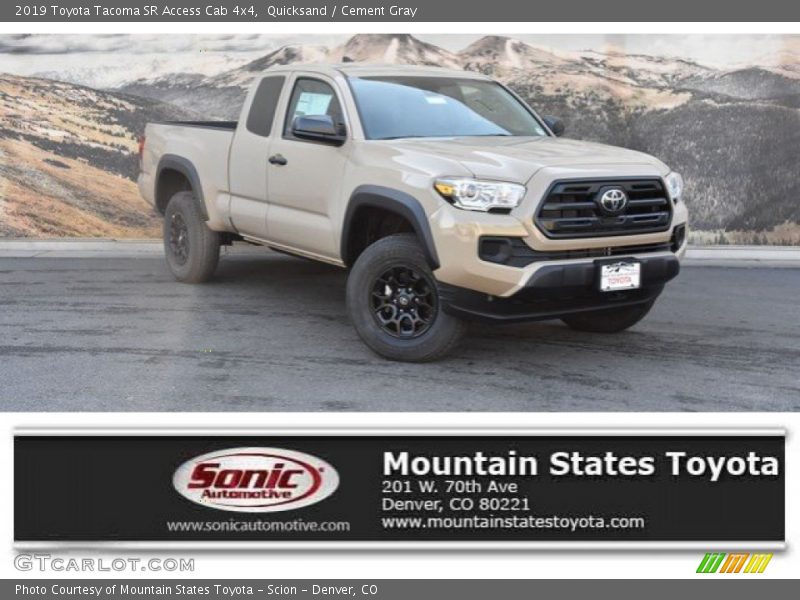 Quicksand / Cement Gray 2019 Toyota Tacoma SR Access Cab 4x4