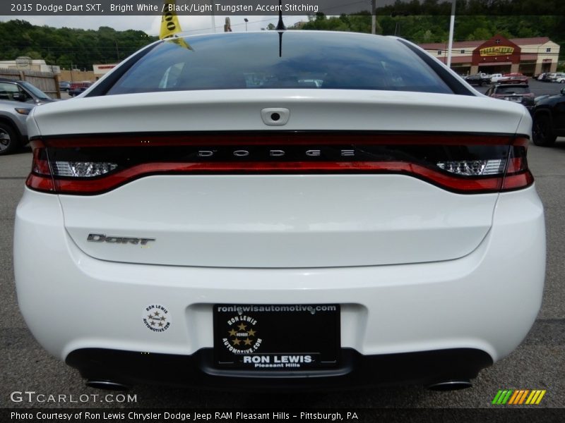 Bright White / Black/Light Tungsten Accent Stitching 2015 Dodge Dart SXT