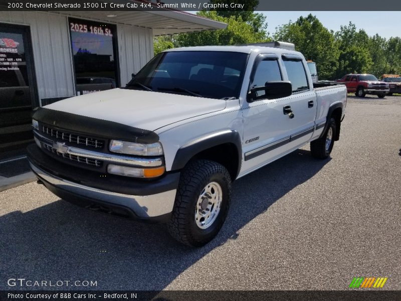 Summit White / Graphite Gray 2002 Chevrolet Silverado 1500 LT Crew Cab 4x4