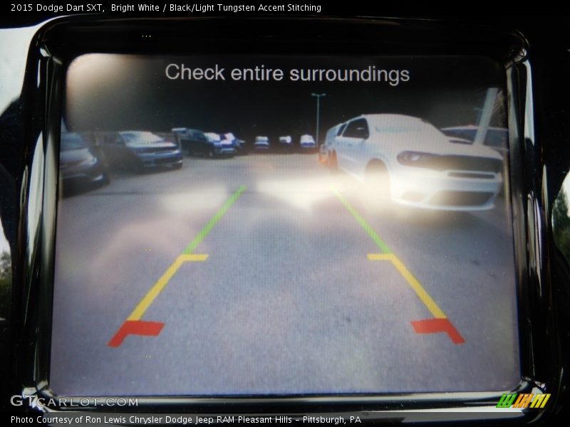 Bright White / Black/Light Tungsten Accent Stitching 2015 Dodge Dart SXT