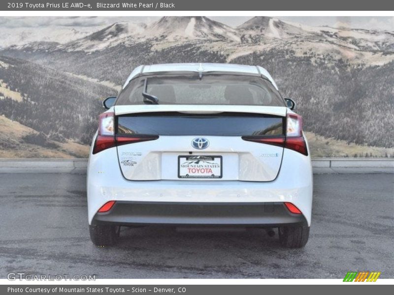 Blizzard White Pearl / Black 2019 Toyota Prius LE AWD-e