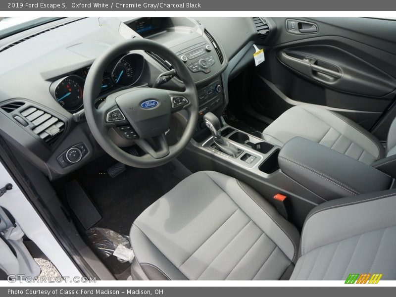 Oxford White / Chromite Gray/Charcoal Black 2019 Ford Escape S