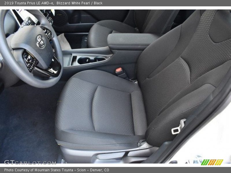 Blizzard White Pearl / Black 2019 Toyota Prius LE AWD-e