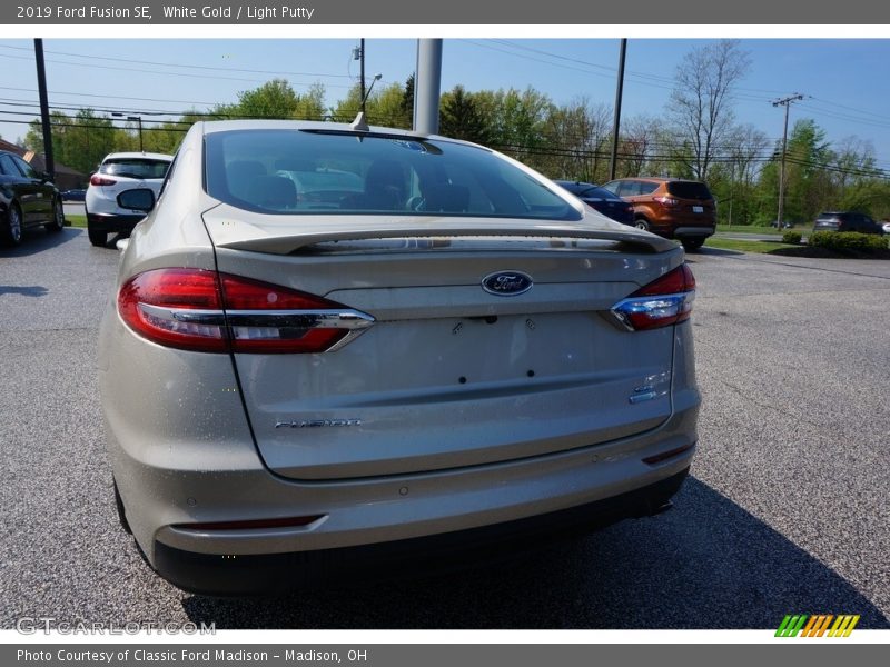 White Gold / Light Putty 2019 Ford Fusion SE