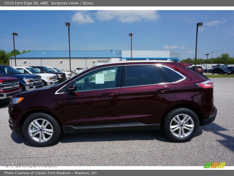 Burgundy Velvet / Ebony 2019 Ford Edge SEL AWD