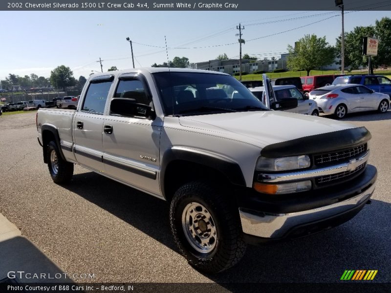 Summit White / Graphite Gray 2002 Chevrolet Silverado 1500 LT Crew Cab 4x4