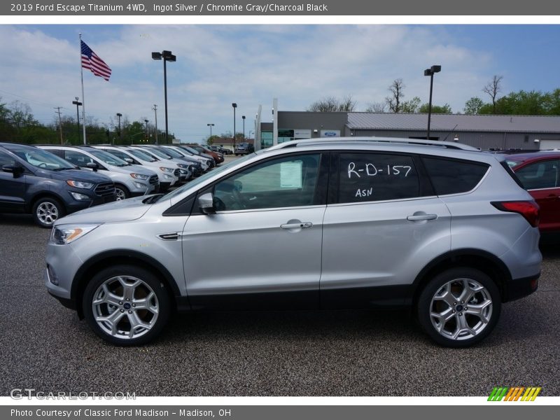Ingot Silver / Chromite Gray/Charcoal Black 2019 Ford Escape Titanium 4WD