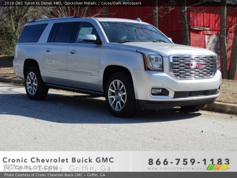 Quicksilver Metallic / Cocoa/Dark Atmospere 2019 GMC Yukon XL Denali 4WD