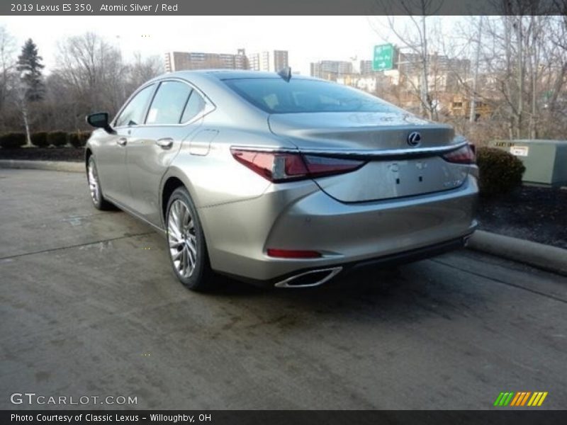 Atomic Silver / Red 2019 Lexus ES 350