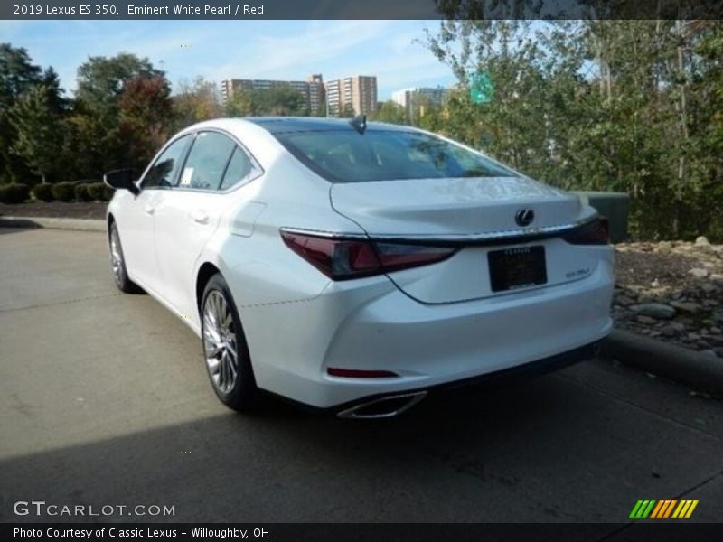 Eminent White Pearl / Red 2019 Lexus ES 350
