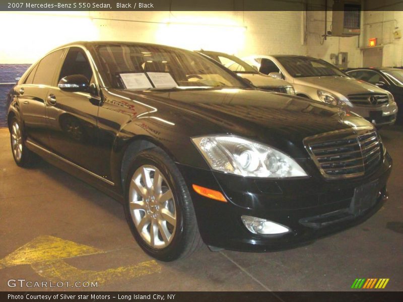 Black / Black 2007 Mercedes-Benz S 550 Sedan