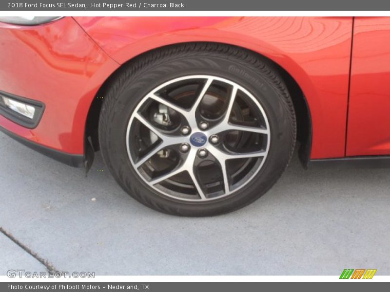 Hot Pepper Red / Charcoal Black 2018 Ford Focus SEL Sedan
