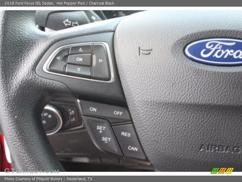 Hot Pepper Red / Charcoal Black 2018 Ford Focus SEL Sedan