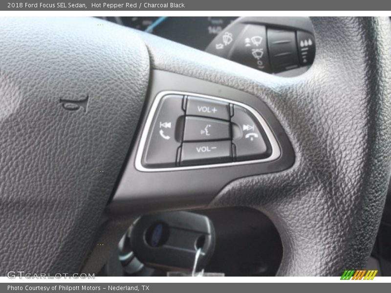Hot Pepper Red / Charcoal Black 2018 Ford Focus SEL Sedan