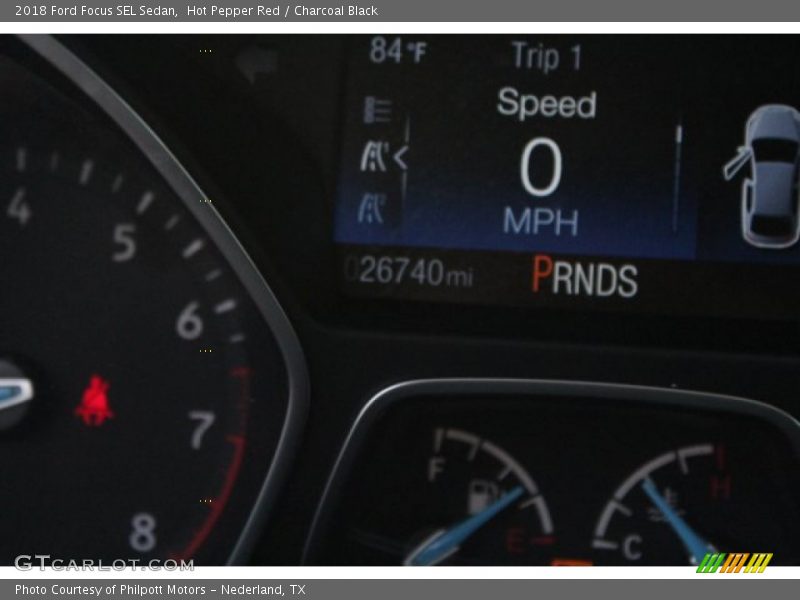Hot Pepper Red / Charcoal Black 2018 Ford Focus SEL Sedan