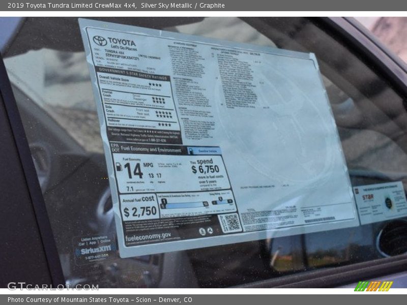 Silver Sky Metallic / Graphite 2019 Toyota Tundra Limited CrewMax 4x4