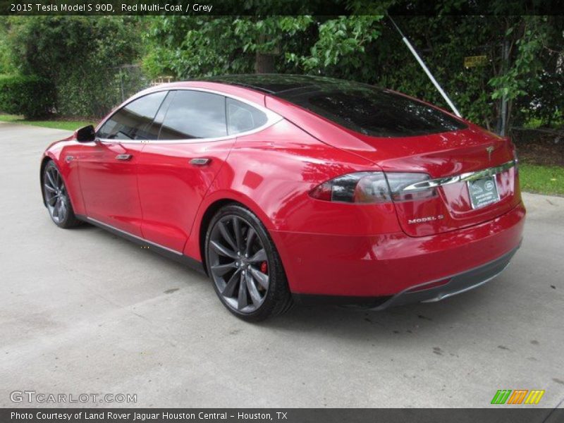 Red Multi-Coat / Grey 2015 Tesla Model S 90D
