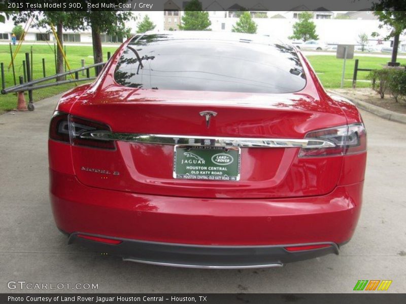 Red Multi-Coat / Grey 2015 Tesla Model S 90D