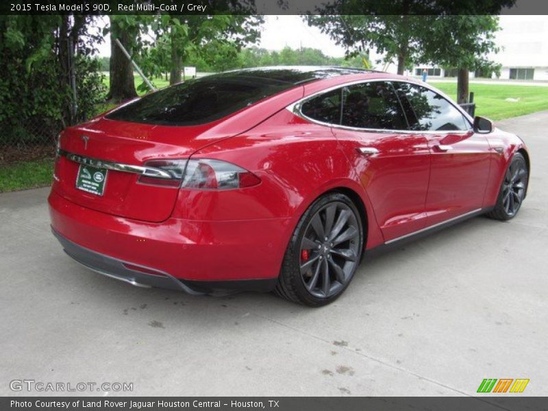 Red Multi-Coat / Grey 2015 Tesla Model S 90D