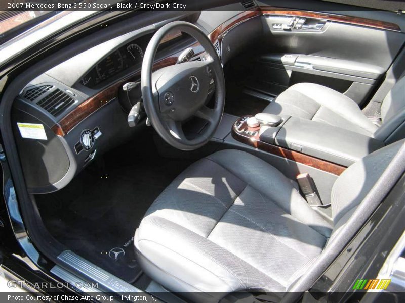 Black / Grey/Dark Grey 2007 Mercedes-Benz S 550 Sedan