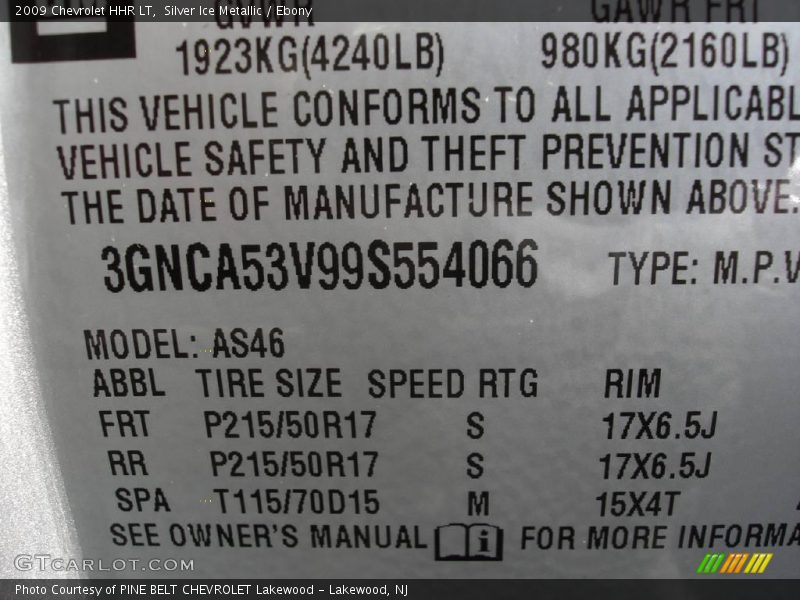 Silver Ice Metallic / Ebony 2009 Chevrolet HHR LT