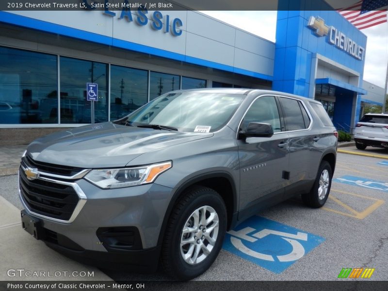 Satin Steel Metallic / Jet Black 2019 Chevrolet Traverse LS