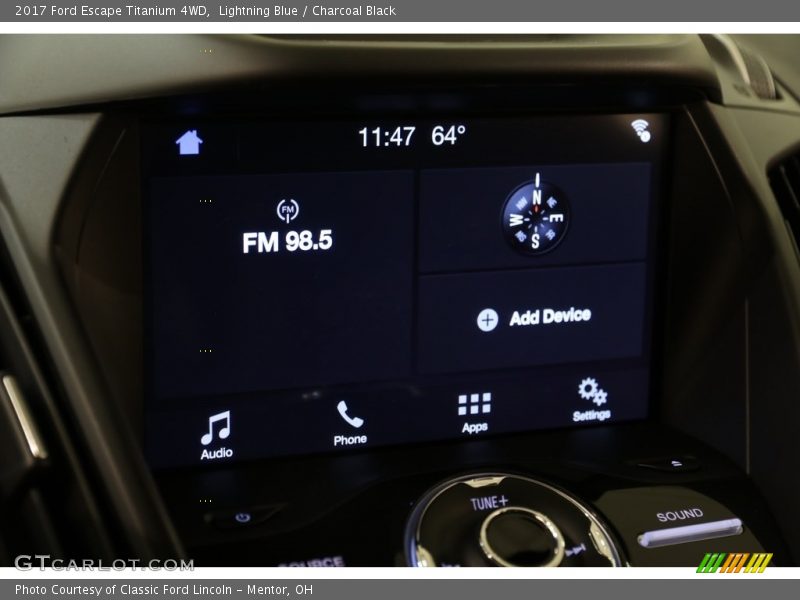 Lightning Blue / Charcoal Black 2017 Ford Escape Titanium 4WD