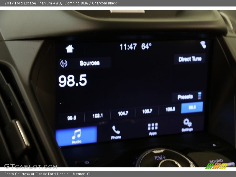 Lightning Blue / Charcoal Black 2017 Ford Escape Titanium 4WD
