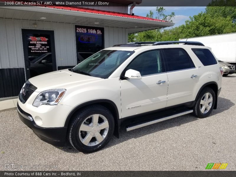 White Diamond Tricoat / Ebony 2008 GMC Acadia SLT AWD