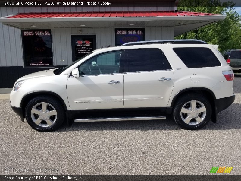 White Diamond Tricoat / Ebony 2008 GMC Acadia SLT AWD