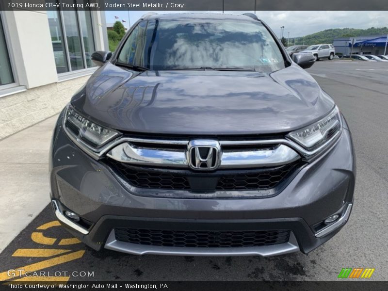 Modern Steel Metallic / Gray 2019 Honda CR-V Touring AWD