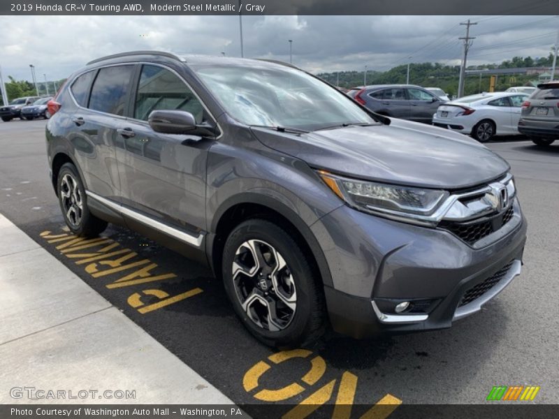 Modern Steel Metallic / Gray 2019 Honda CR-V Touring AWD