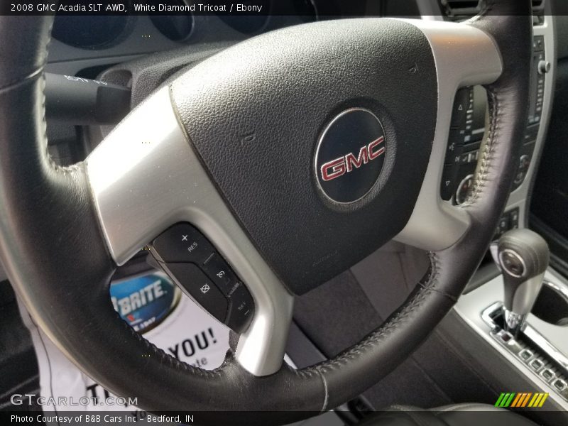White Diamond Tricoat / Ebony 2008 GMC Acadia SLT AWD