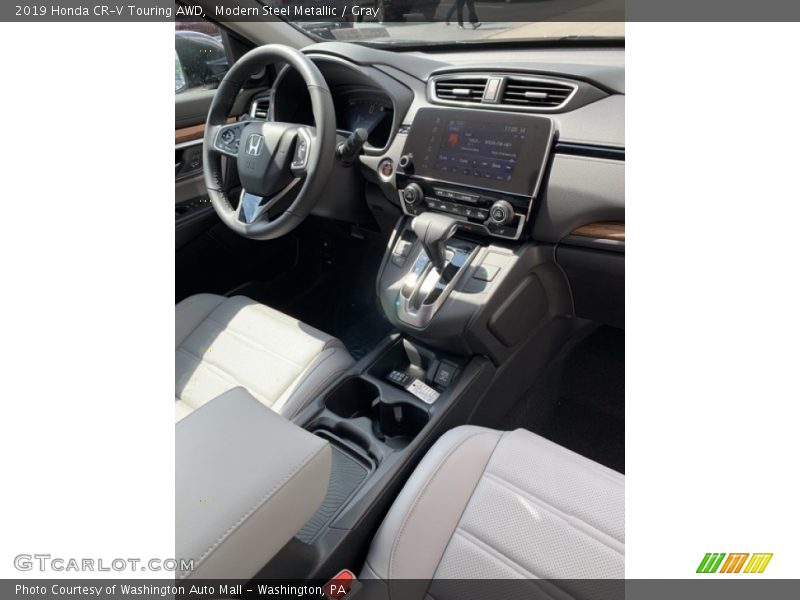 Modern Steel Metallic / Gray 2019 Honda CR-V Touring AWD