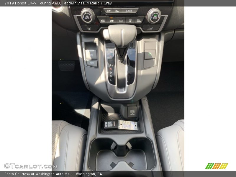 Modern Steel Metallic / Gray 2019 Honda CR-V Touring AWD