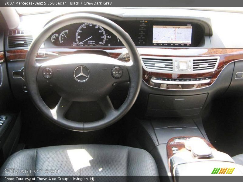 Black / Grey/Dark Grey 2007 Mercedes-Benz S 550 Sedan